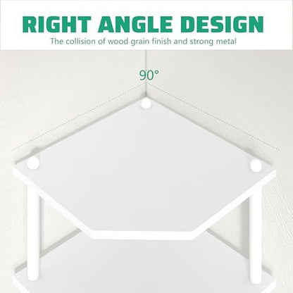 Corner Shelf Stand for Desk - 90° Corner Design to Free Up Desktop