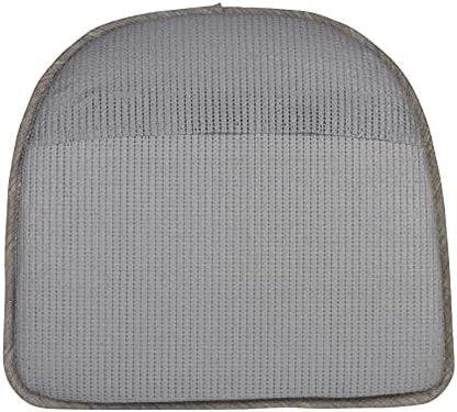 Klear Vu Raindrop The Gripper Non Slip Chair Cushions, Soft & Comfortable Seat Pad, Sitting Pillow for Kitchen, Dining or Office, 4 Count (Pack of 1), Salinger Gray