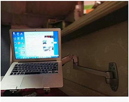 NBGYS XSJ8012WT Aluminum Alloy Mechanical Spring Arm Wall Mount Laptop Holder Full Motion Laptop Mount Arm Monitor Stand (Black)
