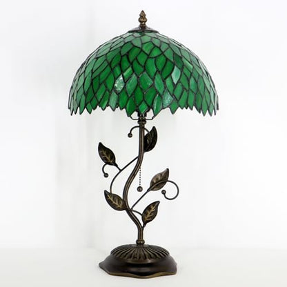 Tiffany Table Lamp Stained Glass Bedside Reading Light W12H19 inch