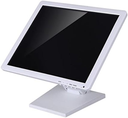 WEARSON Single Adjustable LCD Monitor Stand Mount Folding VESA Monitor Desk Stand with VESA Hole 75x75mm 100x100mm (White)