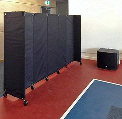 Versare MP10H Portable Folding Wall Partition | Economical 5 Panel Design | Portable Room Divider On Wheels | Adjustable, Freestanding Setup | Multiple Widths