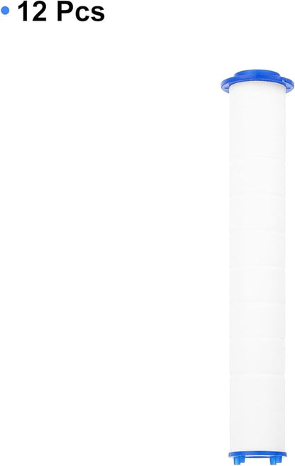 uxcell 12 Pcs Shower Head Filter 5.3 Inch PP Cotton Filter Cartridge Replacement High-Pressure Handheld Fan Shower Jet Sets