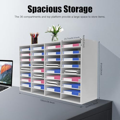 36 Slots Literature Organizer, Mail File Sorter for Classroom/Office/Home