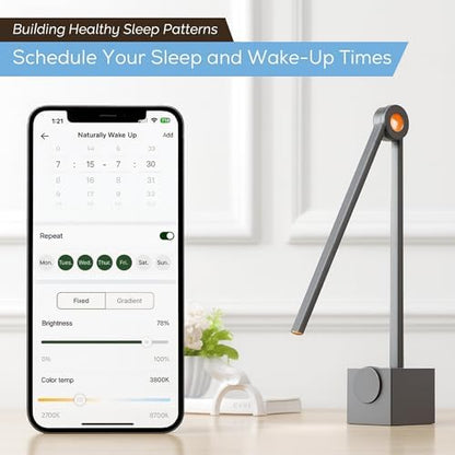 Ligoe Minimalist Home Office Desk Lamp By LINKSTYLE — Foldable Desk Light, Eye Protections LEDs, Dimmable Lights, App Control