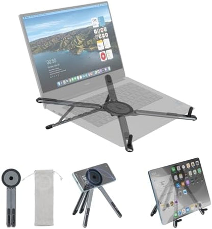 koolehaoda Portable Laptop Stand for Desk & Travel, Foldable Computer Riser