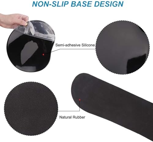 ARTSO Ergonomic Mouse Pad with Wrist Rest, Comfortable Keyboard Wrist Rest, Memory Foam Mousepad for Computer Keyboard, Mouse Pad Set for Easy Typing, Pain Relief, Night Butterfly