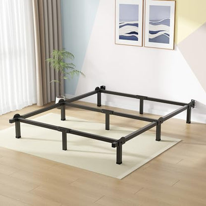 Metal Bed Frame, 9-Leg Bed Base for Box Spring, Full, 8 Inch