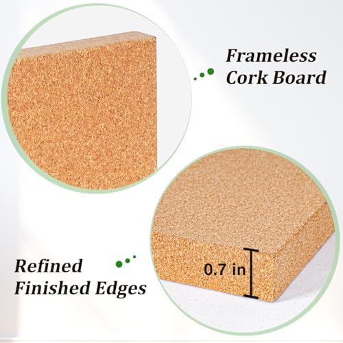 DOLLAR BOSS Magnetic Cork Board, 16" x 12" 1 PC Small Bulletin Board