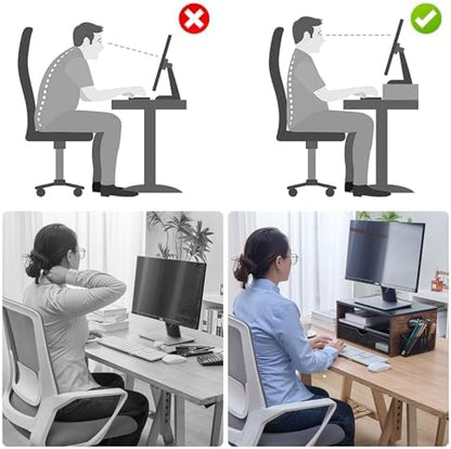 Printer Stand,Desktop Printer Stand with 2-Tier Storage Shelves