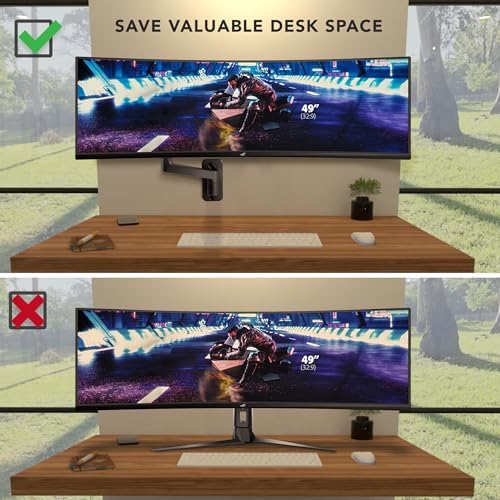 Mount-It! Heavy-Duty Wall Mount Arm for 49" Curved Monitors
