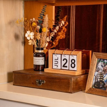 Wooden Drawers Organizer Solid Desktop Drawer Storage Box Organizer