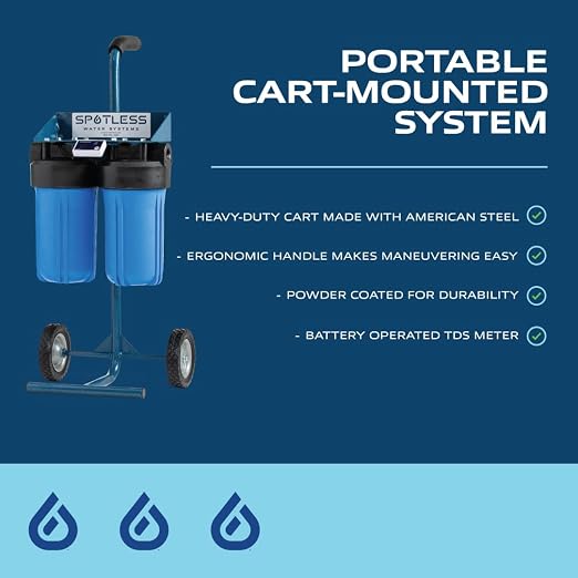 Spotless Water Systems - DIC-10, Simple Window, Solar Panel, RV & Car Wash System, Works for All Vehicles, Motorcycles, Bikes, Boats, Planes, Yachts, Towel Drying Eliminated