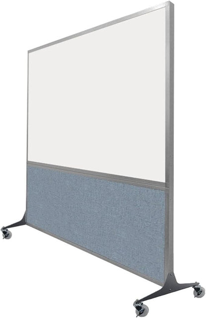 DivideWrite Mobile Whiteboard | Double Sided Dry Erase Board | Portable Office Cubicle Partition | Display for Classrooms, Conference Rooms, Meeting Areas and More | Charcoal Gray 5' Wide X 6' Tall