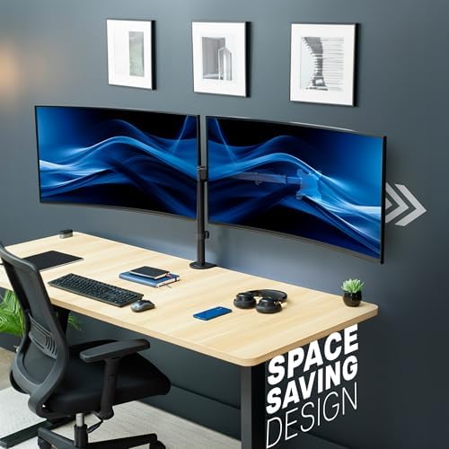 VIVO Black Dual Monitor Desk Mount for 40-45 in Ultrawides, STAND-TS45C
