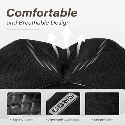 Blue Elf Shiatsu Neck,Back&Shoulder Massager with Heat,Women Men Gifts