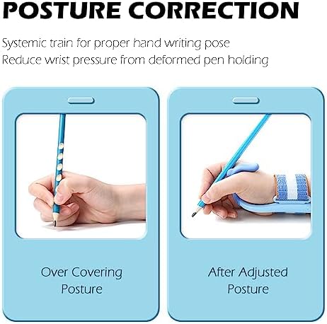 Pencil Grip for Kids Handwriting - Adjustable Anti-Hook Wrist Correctors for Children Students Pen Holding Trainer Toddler Finger Grips for Pencils Writing Posture Training Gripper Aid Tool