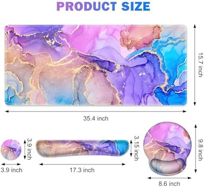 Gaming Mouse Pad, 4in1 XXL Mousepad Large Desk Mat, Cute Desk Pad Protector