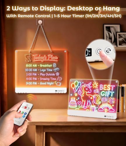 16.8" LED Drawing Board for Kids, Toys for Girls 3+ Birthday Gifts