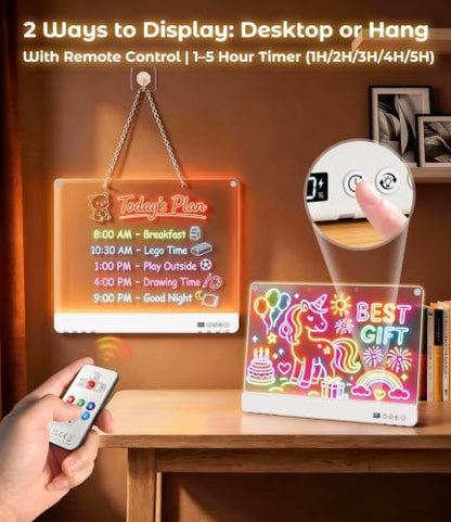 16.8" LED Drawing Board for Kids, Toys for Girls 3+ Birthday Gifts