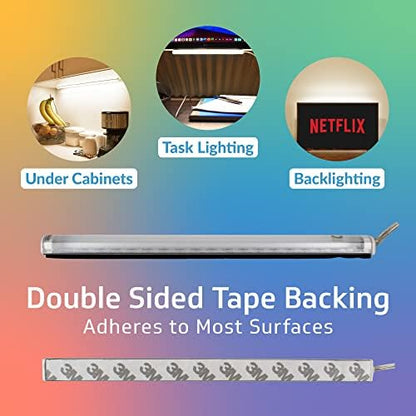 TrueColor USB LED Under Cabinet Light Bar, Frosted Cover, 24 in, Soft White