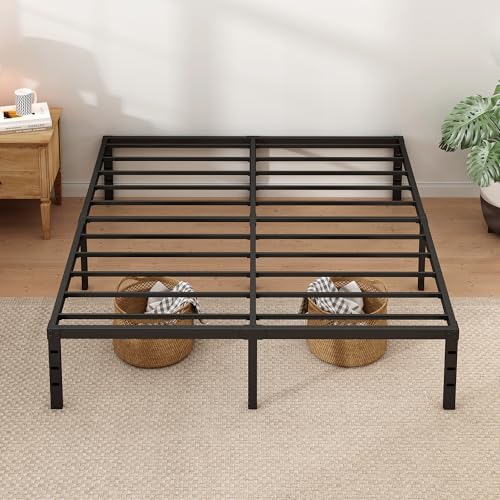 Metal Bed Frame,Queen Size Bed Frame with Storage Space,18 Inch