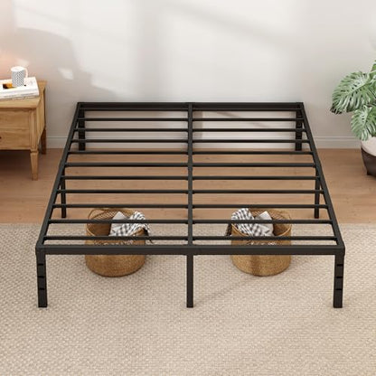 Metal Bed Frame,Queen Size Bed Frame with Storage Space,18 Inch