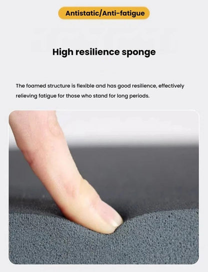 20mm Thick Anti-Fatigue Floor Mat, Static-Safe Cushioned Standing Pad with Beveled Edges for Workshops & Labs - Durable Green Mat (70x100 cm),Green,70x100 cm