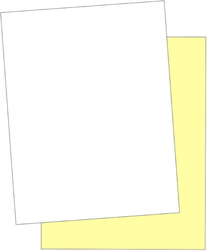 "Plain" Collated Color Paper (Not Carbonless) for Laser and Ink Jet Printers (Pack of 500 Sheets 2 Part)
