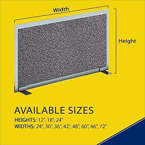 OBEX Acoustical Free Standing Privacy Screen, Cubicle Accessories Desk Privacy Panel, Desk Dividers for Office, Office Furniture Partitions Portable Sound Proof Dividers, 24" x 30", Graphite