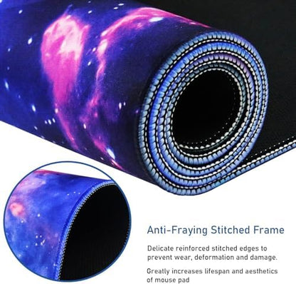 Large Extended Gaming Mouse Pad with Stitched Edges, Waterproof 31.5X15.7In