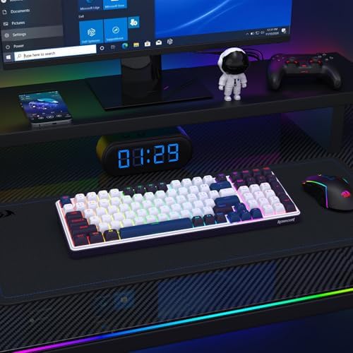 Redragon K744 PRO 99 Keys Wireless Gasket RGB Gaming Keyboard, 3-Mode Mechanical Keyboard w/Hot-Swap Socket, Round PBT Keycaps & 5-Layer Noise Dampening, Custom Linear Switch