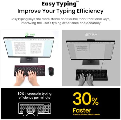 cimetech Wireless Keyboard and Mouse Combo - Burgundy Black