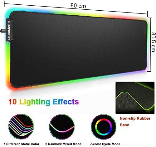 Wireless Gaming Keyboard Mouse & Mouse Pad Combo,3 in 1 Rainbow Backlit Rechargeable Keyboard with 3800mAh Battery Metal Panel Removable Hand Rest,RGB Gaming Mouse Pad(32.5x12 inch),Mute Gaming Mice
