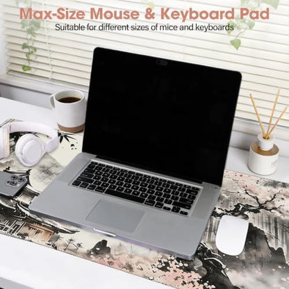 Desk Pad 31.5x15.7 Inch for Computer - Large Mouse Pad, Bamboo