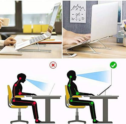 PRO Stand Compatible with LG 14Z90P-K.AAS7U1 Durable Adjustable Desktop Holder, Portable, up to 21" Screens and 50 pounds! [Silver]