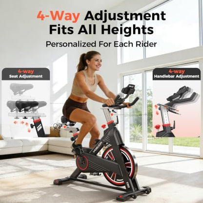 YOSUDA PRO Magnetic Exercise Bike 350 lbs Weight Capacity