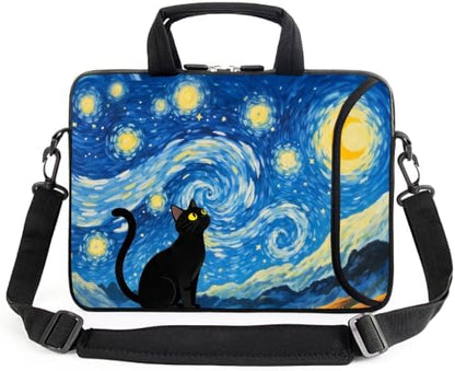 15" laptop sleeve laptop bag chromebook case adjustable shoulder strap with handle accessory pocket for men women (RYD-15-13)