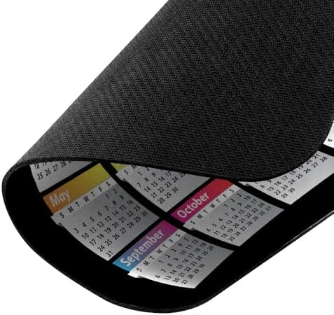 Non-Slip Rectangle Mousepad, WIRESTER Year 2026 Calendar Mouse Pad for Home, Office and Gaming Desk