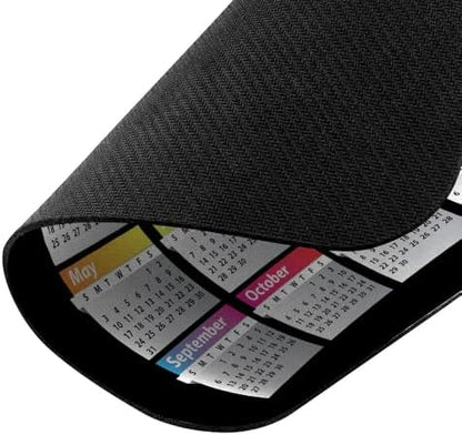 Non-Slip Rectangle Mousepad, WIRESTER Year 2026 Calendar Mouse Pad for Home, Office and Gaming Desk