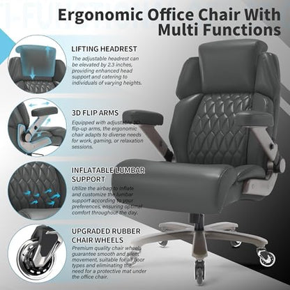 Big and Tall Office Chair 700lbs, Ergonomic High Back Computer Desk Chair