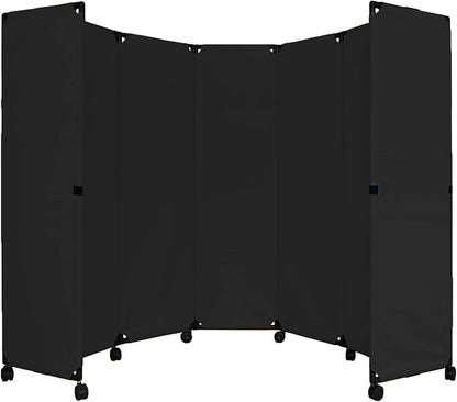 Versare MP10H Portable Folding Wall Partition | Economical 5 Panel Design | Portable Room Divider On Wheels | Adjustable, Freestanding Setup | Multiple Widths
