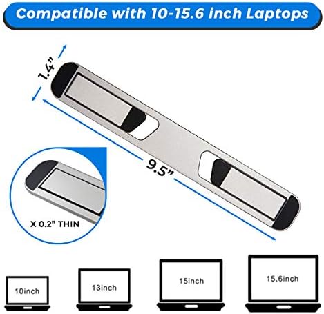 Portable Laptop Riser–Self-Adhesive Aluminum Foldable Laptop Stand
