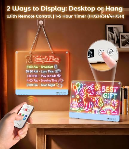 16.8" LED Drawing Board for Kids, Toys for Girls 3+ Birthday Gifts