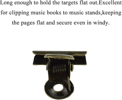 HAHIYO 0.87inch Brown Bulldog Clips Metal File Hinge Binder Clips Clamps Save Space Strong Spring Jaws Rock Solid Grip Book Lay Flat Deburred Edge for Hang Photos Wall Grid Dog Food 30PCS