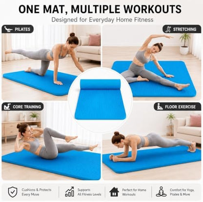 Extra Thick Yoga Mat, High Density Non-Slip Exercise Mat