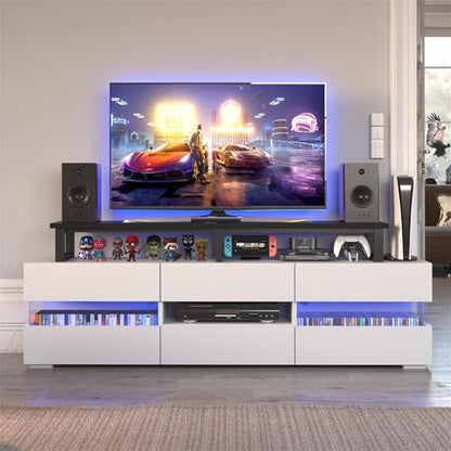 YAOHUOO 59" Large TV Riser for 32-75 inch TV, TV Riser Stand Shelf,Black