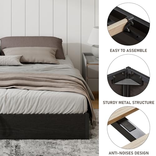 King Lift Up Storage Bed Frame, Black