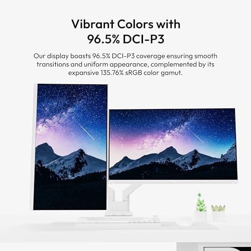 Pixio PX278 Wave White 27 inch 180Hz Refresh Rate Quad HD 1440p Resolution Fast IPS Panel 1ms GTG Response Time Built-in Speakers Gaming Monitor with AMD FreeSync
