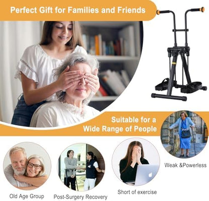 Pedal Exerciser Bike for Seniors, Arm Leg Hand and Knee Elderly Exercise Equipment, Sitting Home Exercise Machine for Total Body, Upper and Lower Limb Trainer